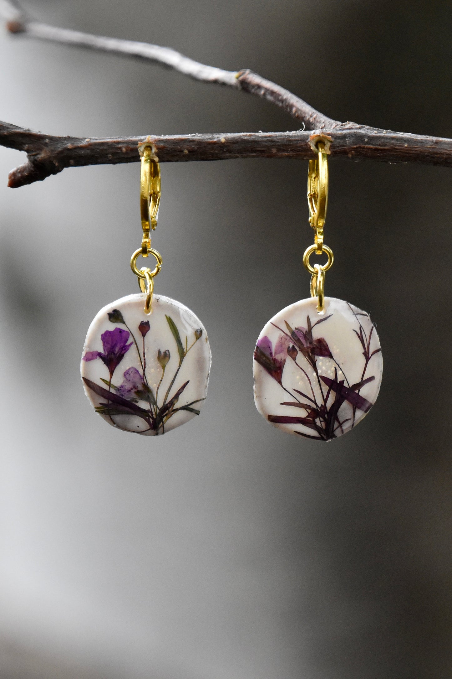 Sm Elk Antler Floral Earrings
