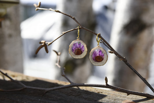 Elk Antler Floral Earrings