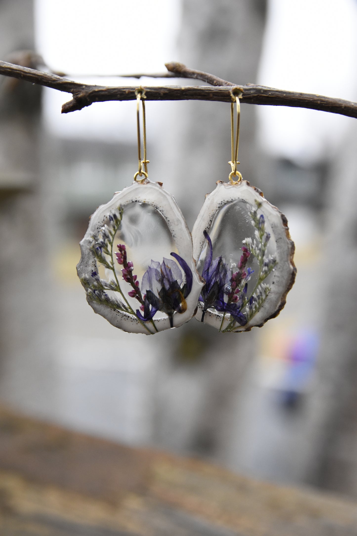 Elk Antler Floral Earrings