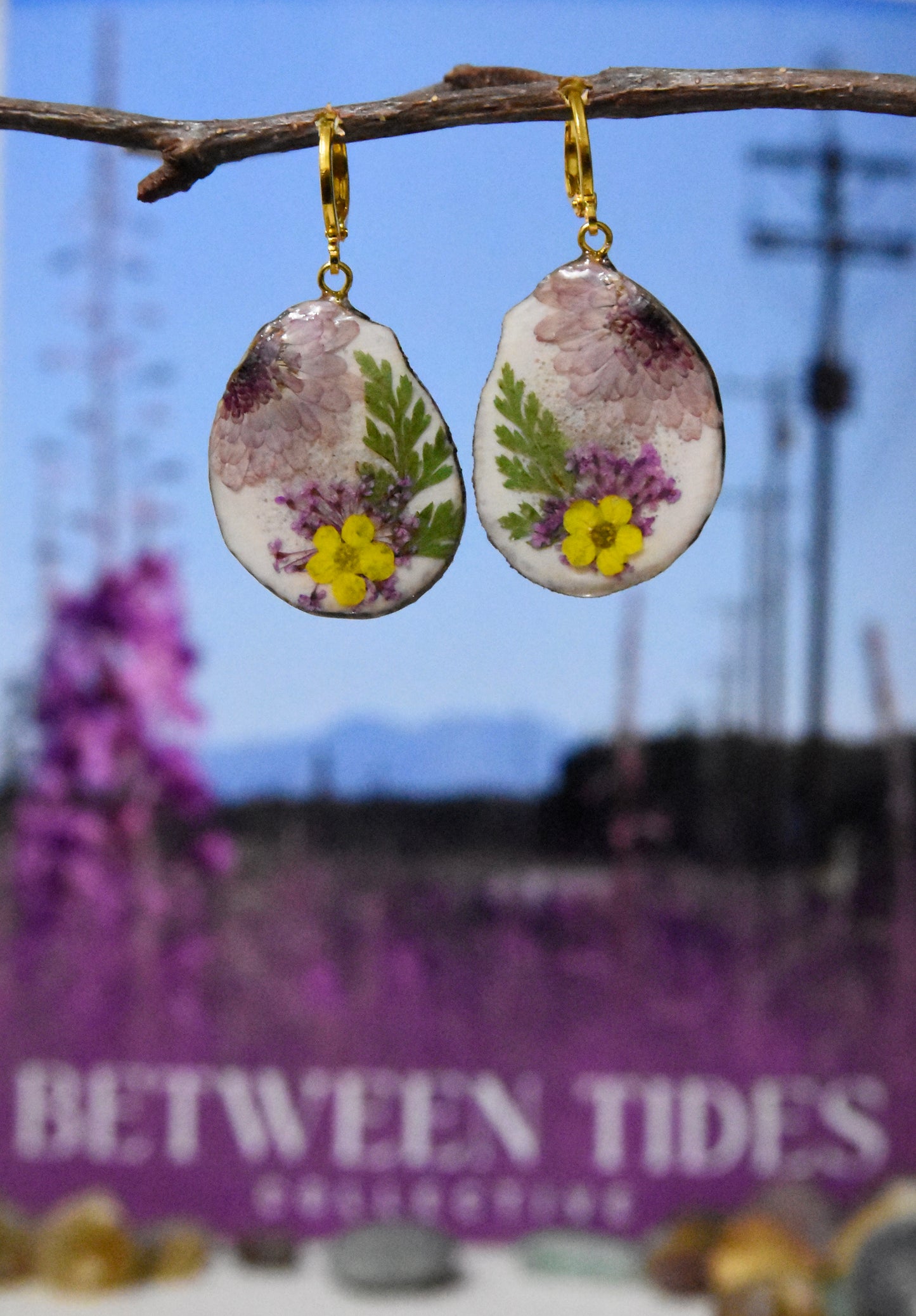 Elk Antler Floral Earrings