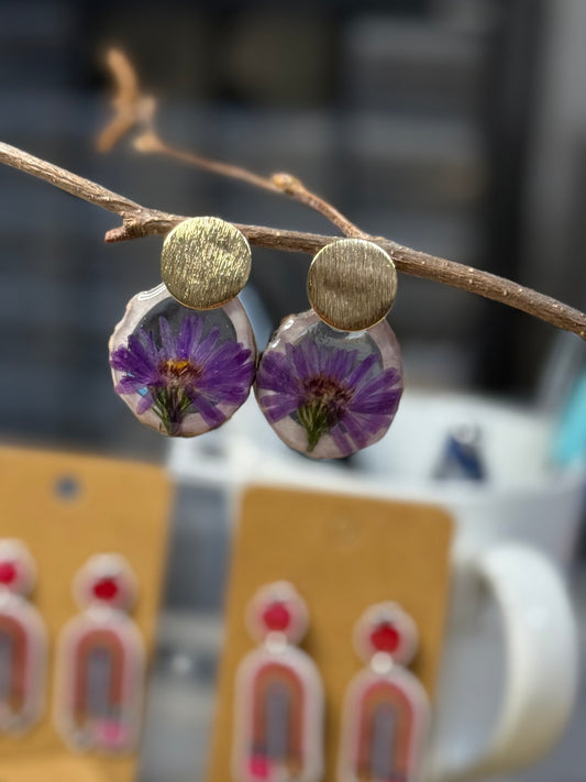 Elk Antler Floral Earrings